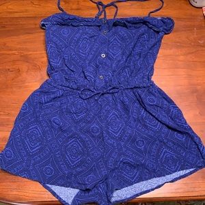 Blue Boho Romper
